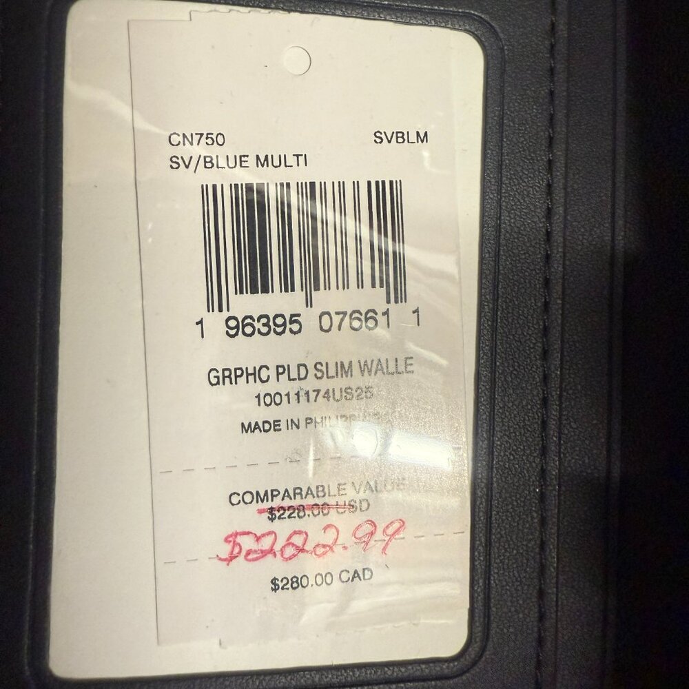 coach Slim Wallet With Graphic Plaid Print cn750 - Picture 3 of 3